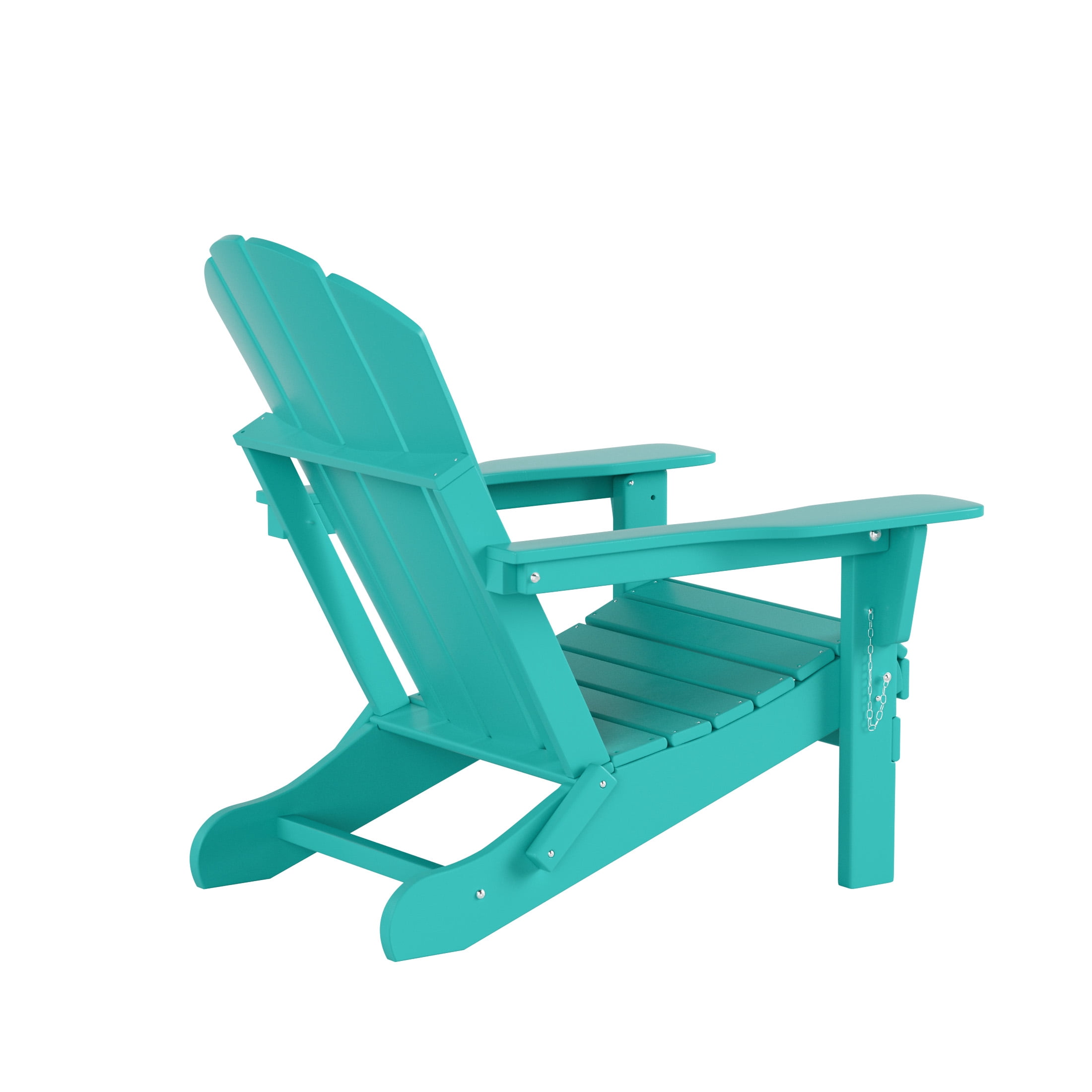 Westin Outdoor Patio Folding Adirondack Chair HDPE Plastic, Turquoise