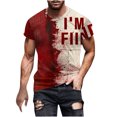 thumbnail image 1 of Camisetas de Manga Larga para Hombres Imprimir Casual Cuello Redondo Camiseta de Manga Corta, Camisetas de Manga Larga para Hombres Algodón, 1 of 5