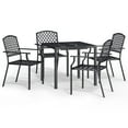 thumbnail image 4 of vidaXL 5 Piece Patio Dining Set Anthracite Steel, 4 of 72