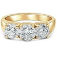 thumbnail image 4 of Pompeii 3ct Diamond Three Stone Wedding Anniversary Ring 14k Yellow Gold (G/H,I1), 4 of 4