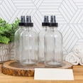 thumbnail image 2 of Cornucopia Brands 8-Ounce Clear Glass Fine Mist Spray Bottles (4-Pack); Boston Round w/Atomizer Spritzers for Aromatherapy, Perfume, Cologne, DIY & More, 2 of 10