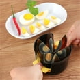 thumbnail image 5 of Tunhigl 3-in-1 Multi-Functional Egg and Fruit Cutter - Stainless Steel Wire Slicer for Perfect Halves, Slices, and Wedges - Dishwasher Safe Kitchen Gadget White, 5 of 5