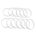 thumbnail image 3 of 2-3 del paquete 12 Piezas Brazalete Blanco Caucho de Silicona Blanco Cola Pulseras deportivas en blanco, 3 of 8