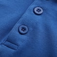 thumbnail image 4 of Gyratedream Unisex Kids Baby Button down Cotton Shirt Solid Color Short Sleeve Lapel Collar Lightweight Breathable T-shirt Toddler Child Summer Casual Clothes for 13 Months-7 Years, 4 of 6