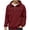 Wine, variant on Hngshg Men's Hooded Sweatshirts Big and Tall Long Sleeve Quarter Zip Tops Textured Drawstring Pullover Hoodies