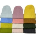 thumbnail image 6 of Pnellth Women Fall Winter Hat Knitted Solid Color High Elastic Dome Anti-slip Regular Fit Soft Warm No Brim Windproof Warm Unisex Winter Cap Adult Beanie, 6 of 7
