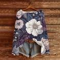 thumbnail image 3 of Women's Lightweight Sweater Casual Long Sleeve Knitted Vintage Floral Print Pullover for Fall and Winter, Cozy and Stylish, Ideal for Casual Wear,Purple,Size S, 3 of 5