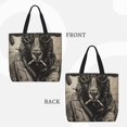 thumbnail image 2 of Balery Vintage Ram Pilot Bolsa de Mano para Mujeres con Cremallera, Bolsa de Gimnasio con Compartimentos, Bolsa para Laptop, Bolsa para Trabajo, 2 of 7