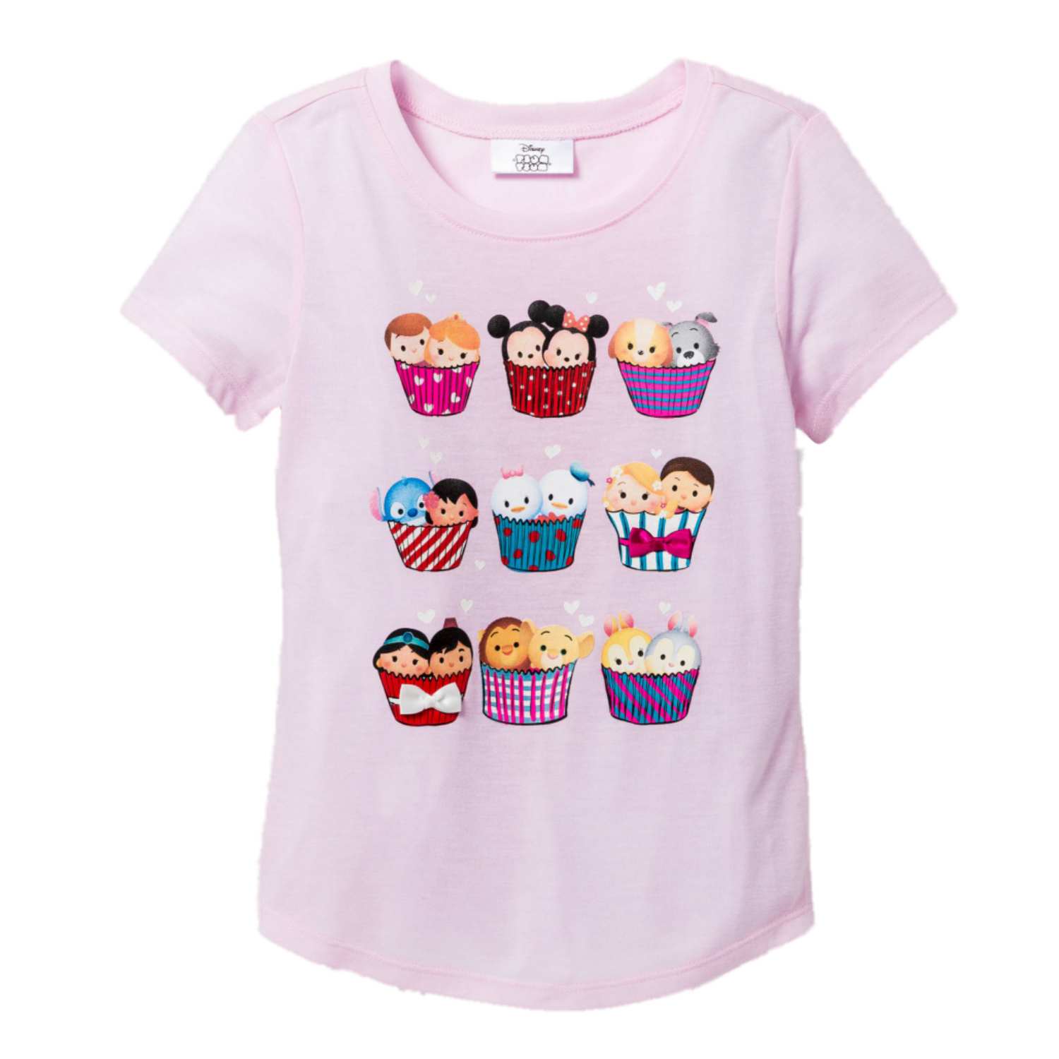 Tsum Tsum - Disney Tsum Tsum Girls Cupcake Bows Valentine Short Sleeve ...