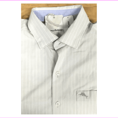 Tommy Bahama Newport Coast Seas Stripe Long Sleeve Shirt - Grey ,S