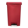 thumbnail image 3 of Rubbermaid Commercial Streamline Resin Step-On Container, Front Step Style, 8 gal, Polyethylene, Red, 3 of 9