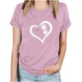 thumbnail image 1 of Fiudx Liquidación de Ofertas Flash Camiseta Informal de Manga Corta con Cuello Redondo y Estampado Informal a La Moda para Mujer, 1 of 3