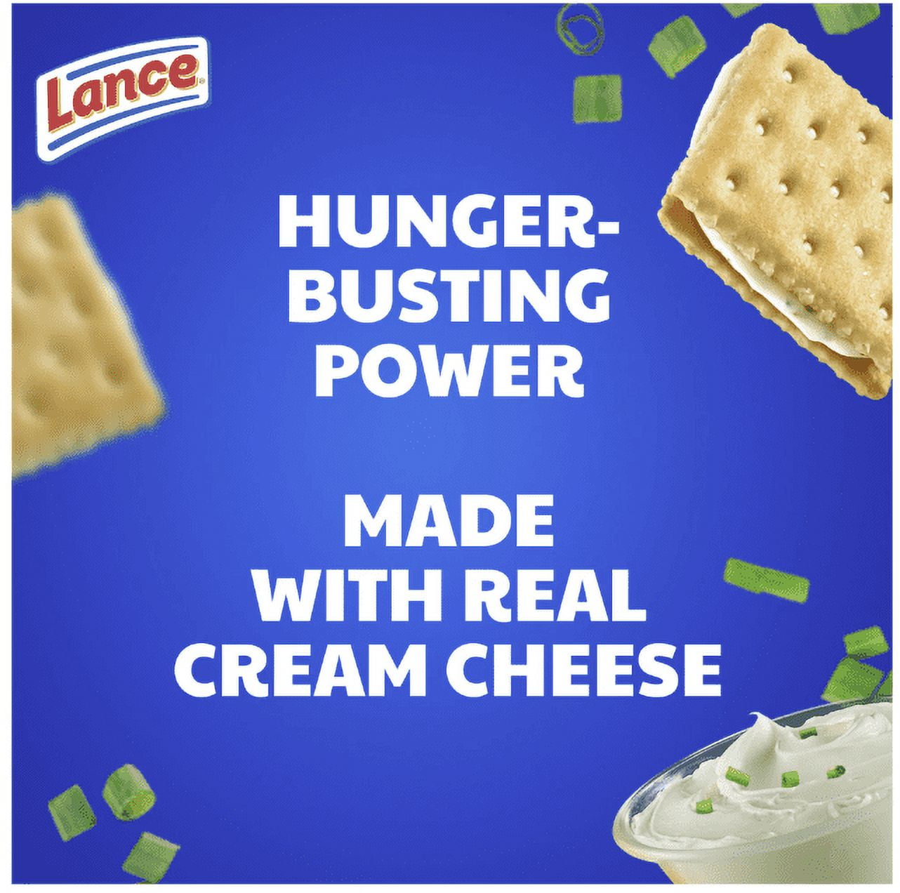 Lance Sandwich Crackers, Captain's Wafers Cream Cheese and Chives, 40 Packs