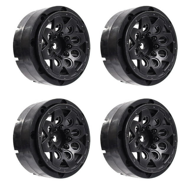 4 Piezas de Llanta de Cubo de Rueda de PláStico Beadlock 1.9 para 1/10 RC Tractor Axial SCX10 90046 AXI03007 TRX4 D90