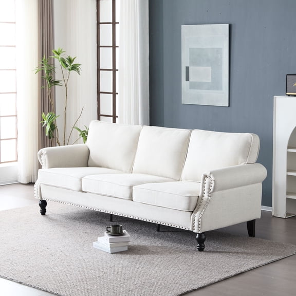 Faux Leather, 900 - Pound Capacity / Strong 3 - Seater Sofa for Home