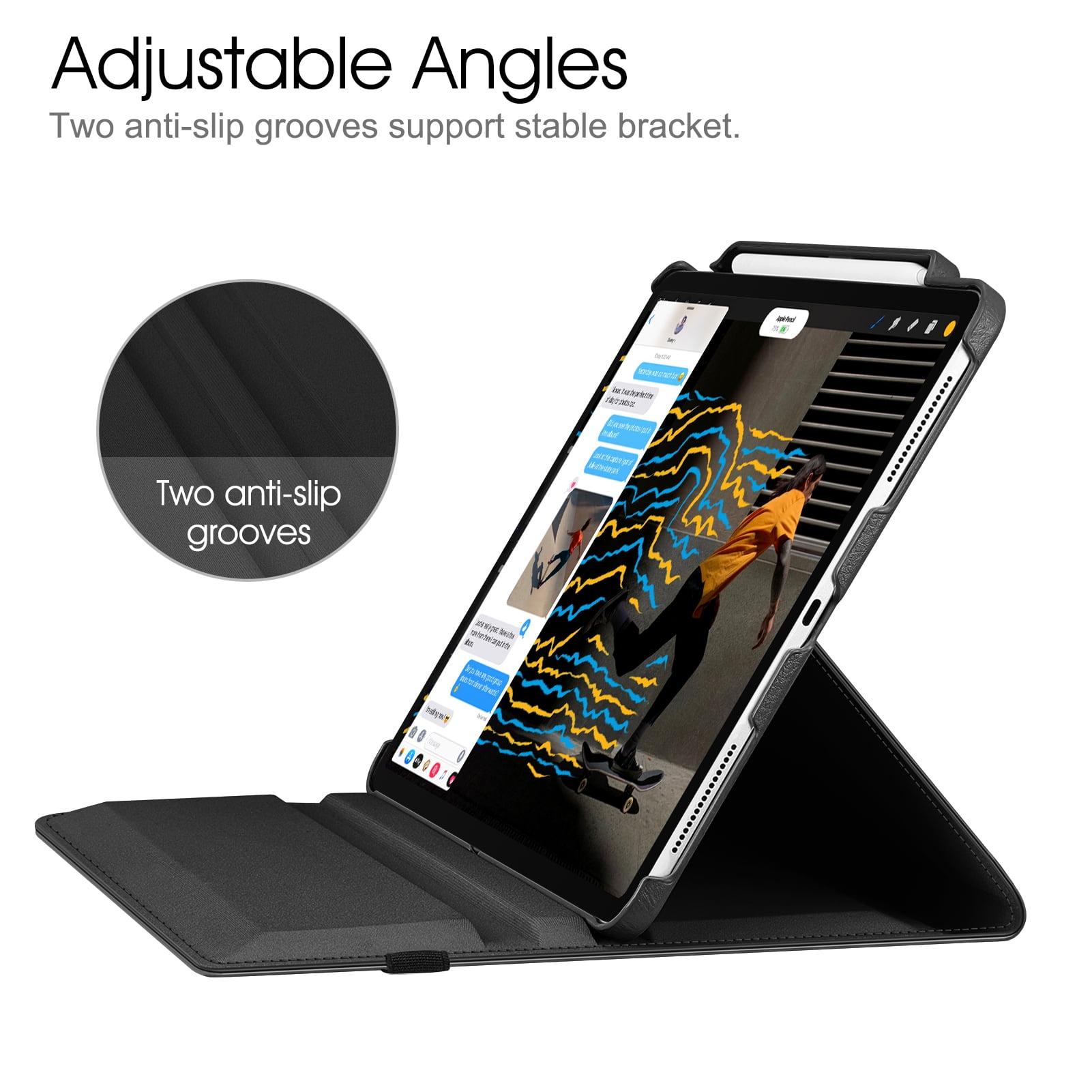 Fintie Swivel Case for iPad Pro 12.9 (2021/2020/2018) - 360 Degree Rotating Protective Cover w/Pencil Holder for iPad Pro 12.9-inch 5/4th/3rd Generation