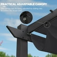 thumbnail image 6 of PURPLE LEAF Outdoor Retractable Pergola with Sun Shade Canopy 10' x 10' Patio Aluminum Pergola Shelter for Backyard Deck Garden Modern Metal Grape Trellis Pergola, Navy Blue, 6 of 13