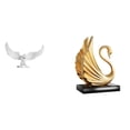 thumbnail image 1 of Escultura de resina de cisne, elegante figura de pájaro angelical, decoración de arte moderno para oficina, sala de estar, estantería, pasillo, armari, 1 of 8