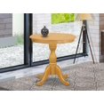 thumbnail image 2 of East West Furniture EST-OAK-TP Eden Kitchen Dining Table - a Round Wooden Table Top with Pedestal Base, 30x30 Inch, Oak, 2 of 5