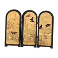 thumbnail image 2 of Mini biombo decorativo plegable para escritorio, diseño de paisaje tradicional, pájaros y Estilo C, 2 of 9