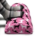 thumbnail image 3 of Animal Foot Rest, Couple Dog Silhouettes Kissing Romantic Love Theme Design, Non-Slip Backing Adjustable Ergonomic Memory Foam Leg Support for Office, Pink Charcoal Grey, by Ambesonne, 3 of 5