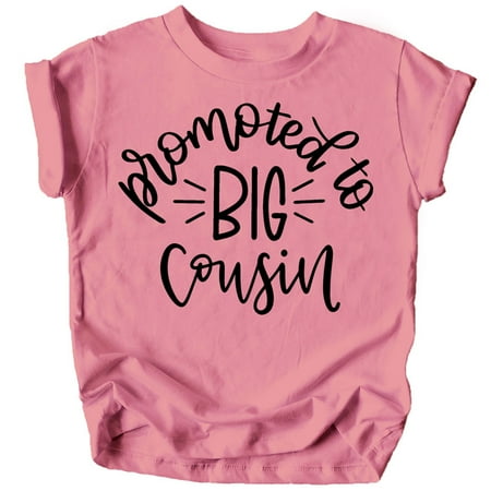 

Promoted to Big Cousin T-Shirts for Toddler Girls Fun Family Outfits Mauve Shirt