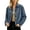 Light Blue, variant on Faux Suede Collar Jacket Women Soft Lined Short Classic Button Elegant Casual Structured Shoulders Fall Coat Everyday Outwear S-3XL