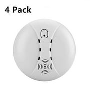 4 Pack Photoelectric Smoke Detector Smoke and Fire Alarm Battery Power