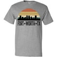 thumbnail image 3 of Inktastic Fort Worth Texas Skyline Retro T-Shirt, 3 of 5