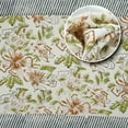 thumbnail image 2 of Hand Block Print Waffle Weave Towel – Fabdivine 100% Premium Cotton, 17" x 32", Set of 8, Papaya Leaf, 2 of 5