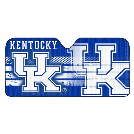 FANMATS 60011 NCAA Kentucky Wildcats Windshield Sun Auto Shade, Sun Shield Sun Visor | Accordion tri-fold for Storage | 59" x 29.5", Colorful Team Design