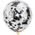 thumbnail image 1 of KIRIKOU 24 piezas juego de globos de confeti de 12 pulgadas Globo de fiesta de látex para decoración de fiesta, bodas, compromisos, novias, cumpleaños y ducha (negro), 1 of 2