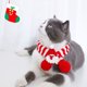 thumbnail image 4 of Mascota de lana de punto a rayas de Navidad bufanda del perro del gato del árbol de Navidad Senior babero ajustable, 4 of 4