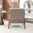 thumbnail image 6 of Leumius Mid Century Modern Accent Chair,Upholstered Reading Armchair with Solid Wood Frame,Accent Chair for Living Room Bedroom Apartment, Easy Assembly,Light Coffee, 6 of 12