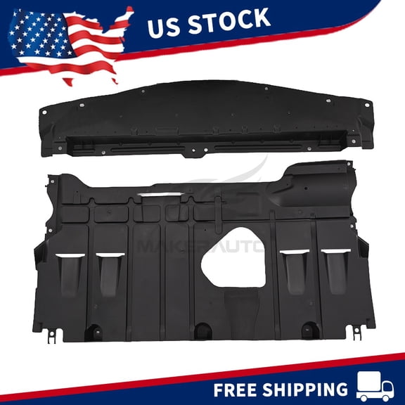 2PCS Front Rear Under Engine Cover For 2010-2013 Mazda 3