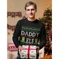 thumbnail image 3 of Tstars Mens Ugly Christmas Sweatshirt Daddy Elf Dad Xmas Pullover Family Elf Gift Father's Day Christmas Gift Funny Humor Holiday Shirts Xmas Party Christmas Gifts for Him Sweatshirt, 3 of 5