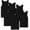 Black, variant on Diamond Star Men's Undershirts (Pack of 6) - Soft Cotton Blend, Tag less Tank Tops Cotton Spandex Undershirts Sleeveless, A-Shirt Crew Neck - Comfortable Fit