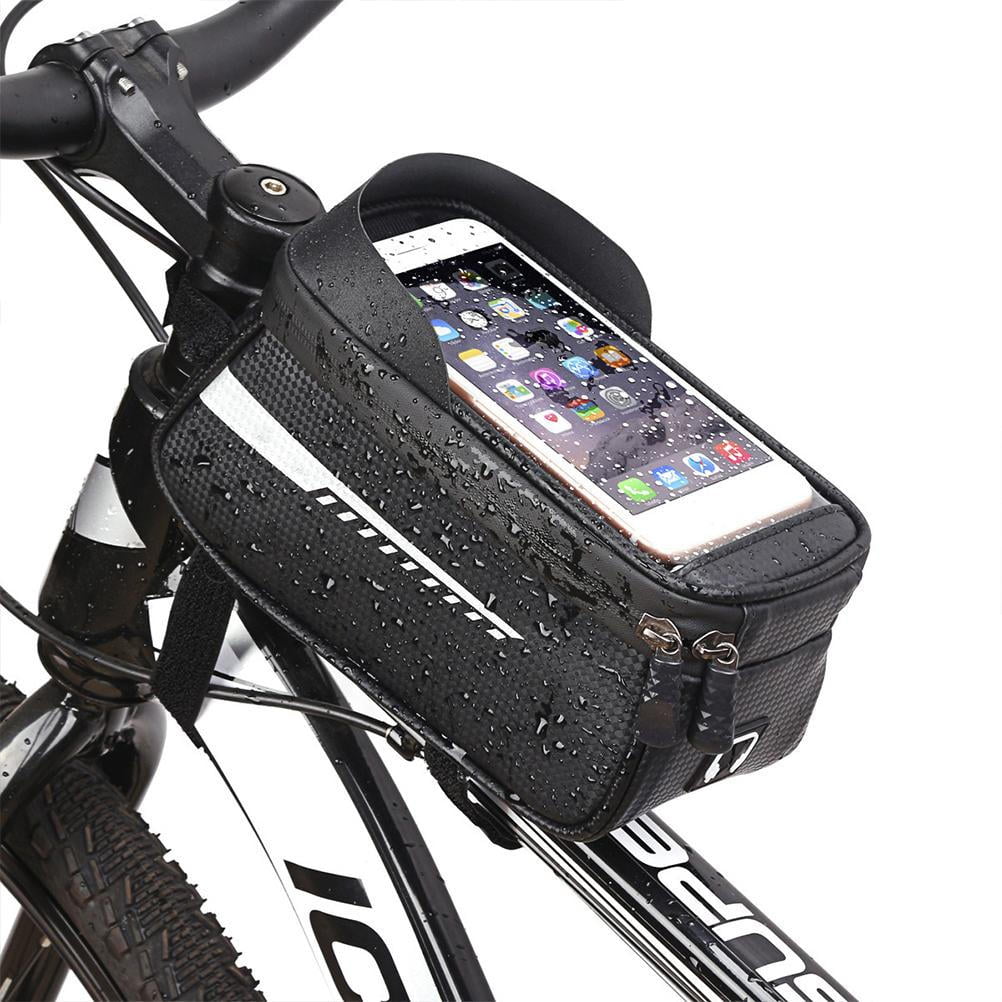 Bicycle Cycling Waterproof Phone Holder Case Bike Front Top Tube Frame Bag MTB 