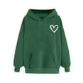 thumbnail image 3 of Erwazi Women's Pullover Hoodies Cute Heart Printed Graphic Hooded Sweatshirts Casual Lightweight Hoodie with Pockets, 3 of 4