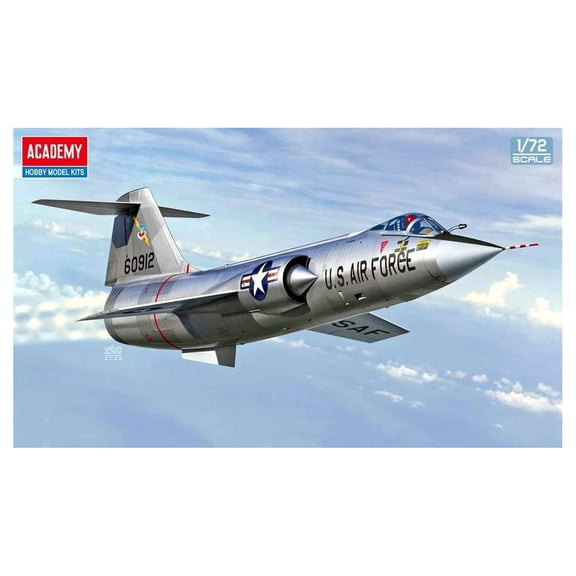 Academy 1/72 US Air Force F-104C Starfighter Vietnam Plastic Model 12576 Molded Color