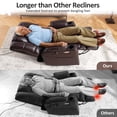 thumbnail image 5 of MCombo Oversized Triple Motor Power Lift Recliner with Adjustable Headrest for Big Tall Elderly, Faux Leather(Dark Brown, Large-Wide), 5 of 9