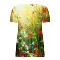 thumbnail image 5 of Ichuanyi Womens Tops, Summer Women's Print Short Sleeve Square Collar Pullover Casual T Shirt Top, 5 of 5
