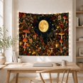 thumbnail image 5 of Moonlit Forest With Mushrooms and Lanterns, Mystical Fantasy for Nature Lovers, Enchanted Woodland Decor, Birthday Gift Tapestry Wall Hanging for Bedroom and Living Room, 5 of 7