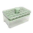 Ice Cube Tray Bin with Lid Scoop PET Silicone Press Ice Cube Tray Mold