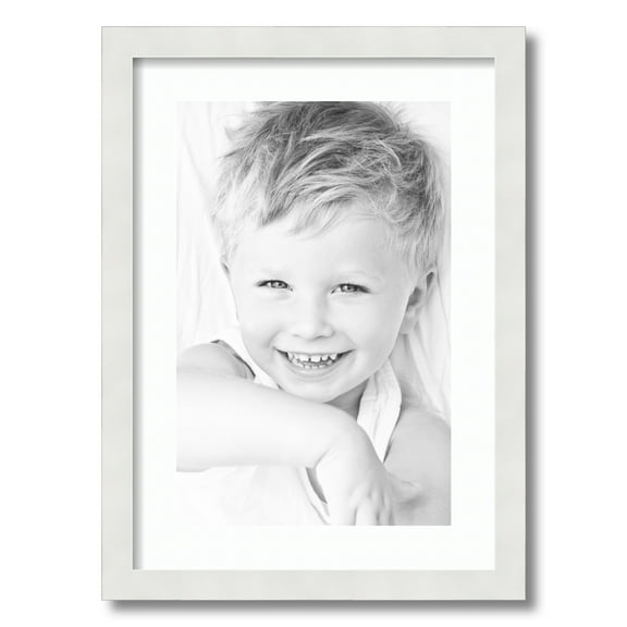 ArtToFrames 15x21" Matted Picture Frame with 11x17" Single Mat Photo Opening Framed in 1.25" Satin White Frame and 2" Super White Mat (FWM-3966-15x21)