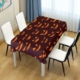 thumbnail image 6 of Coolnut Halloween Pumpkin Face Rectangle Tablecloth 60x108In,Dinner Table Cover for Outdoor & Indoor Patio, Picnic, BBQ, Holiday Party Halloween Decoration, 6 of 7