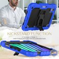 thumbnail image 3 of XYX For iPad Mini 7th/6th Generation Case 8.3 inch 2024/2021, 3in1 Heavy Duty Shockproof Tablet Case with Stand, Shoulder Strap, Blue, 3 of 7