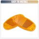 thumbnail image 5 of Ofertas Únicas 2 piezas de reflectores para bicicleta, reflector de advertencia para bicicleta 2.76"x1.38"x0.31" ABS Amarillo, 5 of 6