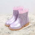 thumbnail image 1 of XIMIN Toddler Riding Boots Girls Princess Rhinestone Sparkly Boots Ponited Toe Mid Calf Ankle High Booties Mid-Calf Dress Up Party Boot, 1 of 8