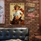 thumbnail image 5 of Placa Metal Vintage Vaquera Pintura Hierro Rectangular Arte Pared Del 30x40cm, 5 of 9